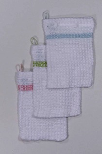 Waschhandschuh handgewoben